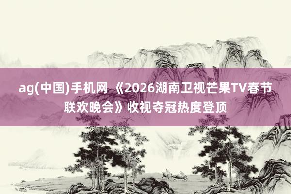 ag(中国)手机网 《2026湖南卫视芒果TV春节联欢晚会》收视夺冠热度登顶