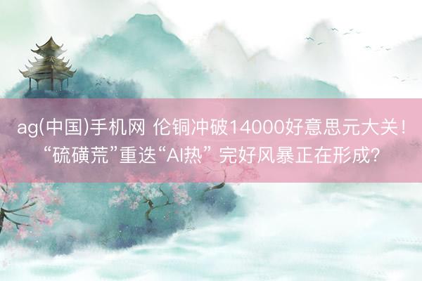 ag(中国)手机网 伦铜冲破14000好意思元大关！“硫磺荒”重迭“AI热” 完好风暴正在形成？