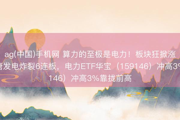 ag(中国)手机网 算力的至极是电力！板块狂掀涨停潮，大唐发电炸裂6连板，电力ETF华宝（159146）冲高3%靠拢前高