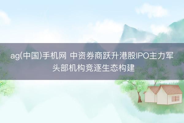 ag(中国)手机网 中资券商跃升港股IPO主力军 头部机构竞逐生态构建