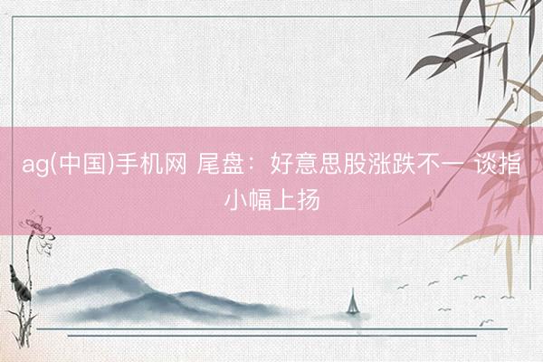 ag(中国)手机网 尾盘：好意思股涨跌不一 谈指小幅上扬