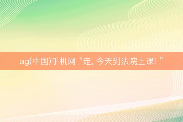 ag(中国)手机网 “走， 今天到法院上课! ”