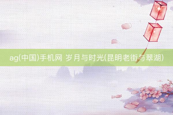 ag(中国)手机网 岁月与时光(昆明老街与翠湖)