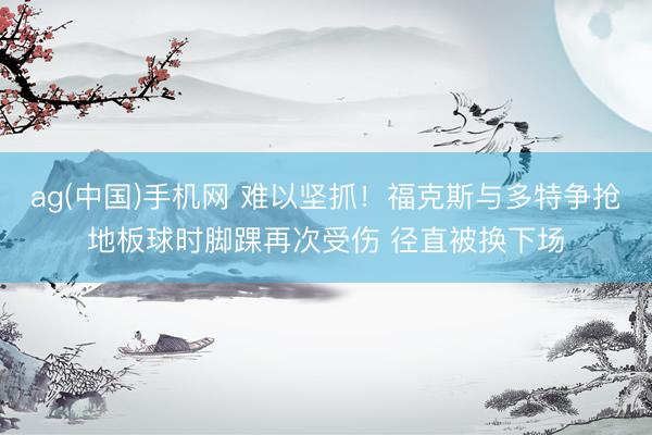 ag(中国)手机网 难以坚抓！福克斯与多特争抢地板球时脚踝再次受伤 径直被换下场