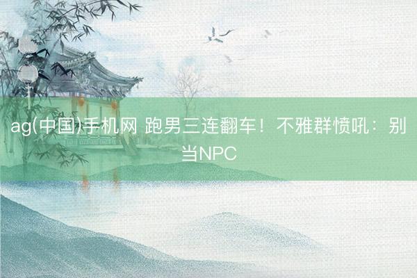 ag(中国)手机网 跑男三连翻车!不雅群愤吼:别当NPC